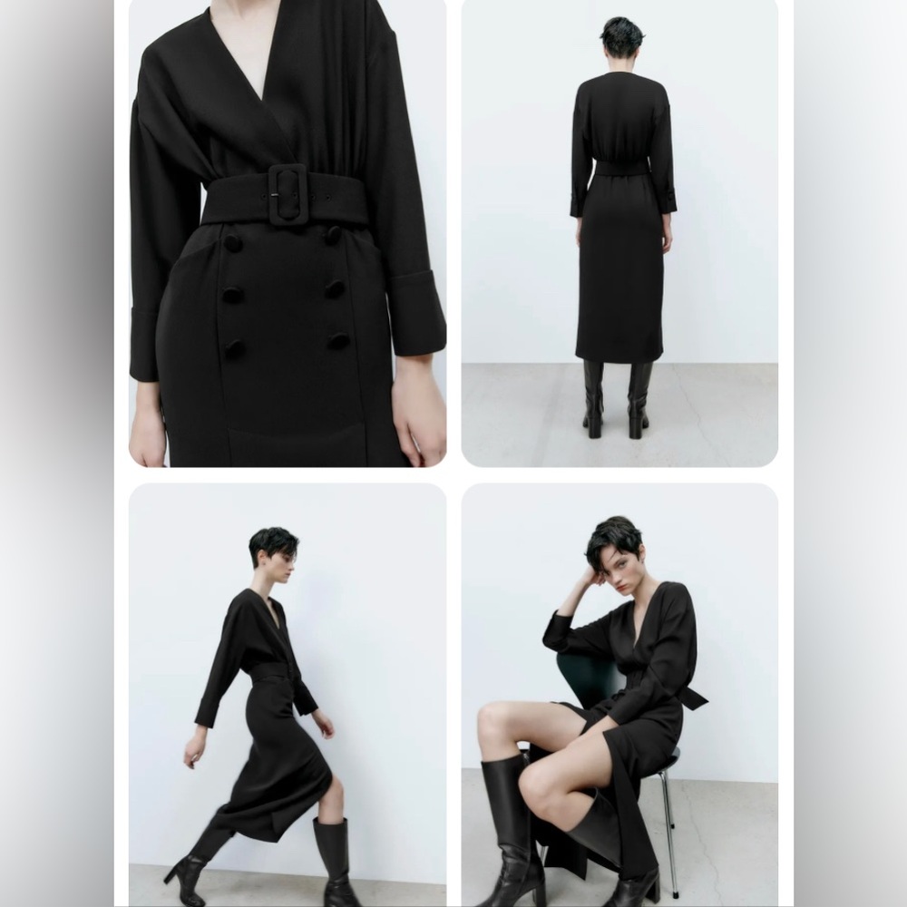 Zara belted dress NWT - Picture 6 of 9